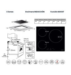 INDUCCION INFINITON IND3N61G28 3 ZONAS - IND3N61G28