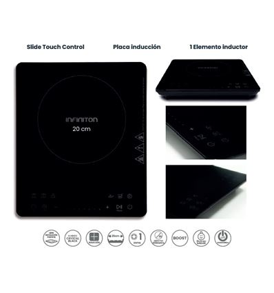 PLACA MODULAR INFINITON INPT6845 20CM 1 ZONA - INPT6845