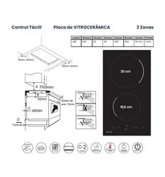 VITRO MODULAR INFINITON VIT2FBN 2 ZONAS - VIT2FBN