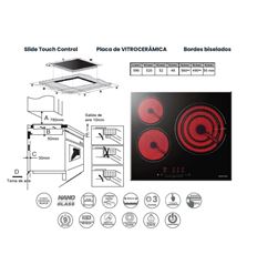 VITRO INFINITON VIT3SN30 60CM NEGRO 3 ZONAS - VIT3SN30