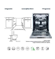 LAVAVAJILLAS INTEGR. INFINITON DIWBB606 E INOX - DIW-BB606