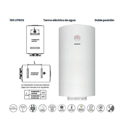 TERMO ELECTRICO INFINITON CAS3HV100L 100L 2000W C - CAS3HV100L