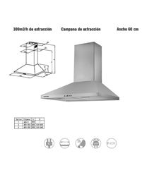 CAMPANA INFINITON CMPP-61X 60CM 300M3/H INOX C - CMPP-61X