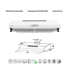 CAMPANA INFINITON 60 CMPV632BC14 320M3/H C - CMPV-632BC14