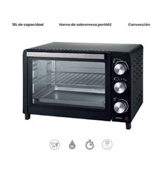 MINI HORNO INFINITON HSM12N18 18L 1200W NEGRO - HSM-12N18