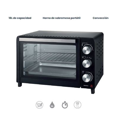 MINI HORNO INFINITON HSM12N18 18L 1200W NEGRO - HSM-12N18