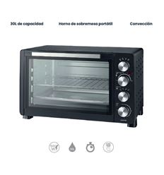 MINI HORNO INFINITON HSM18N30 30L 1500W GRILL NEGO - HSM-18N30
