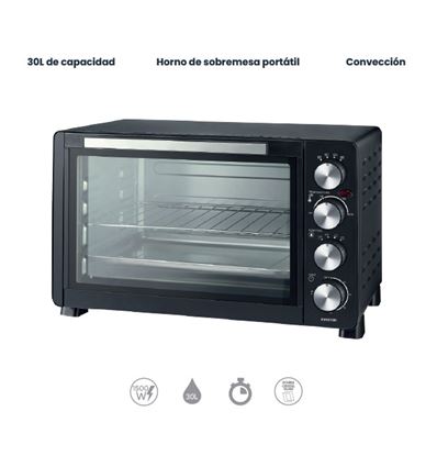 MINI HORNO INFINITON HSM18N30 30L 1500W GRILL NEGO - HSM-18N30