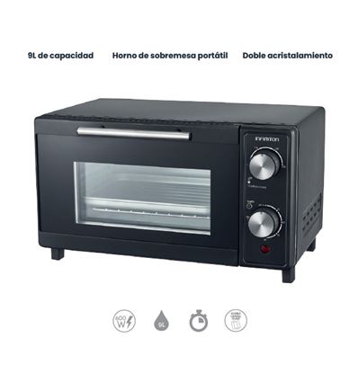 MINI HORNO INFINITON HSM71N91 9L 600W NEGRO - HSM-71N91