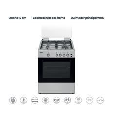 COCINA INFINITON CC61EHX 60X61 4F BUT INOX - CC61EHX