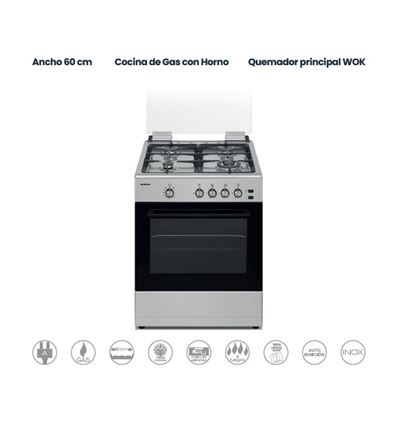 COCINA INFINITON CC61EHX 60X61 4F BUT INOX - CC61EHX