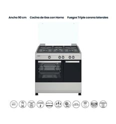 COCINA INFINITON CC90X2W4F 80X90 4F BUT INOX - CC90X2W4F