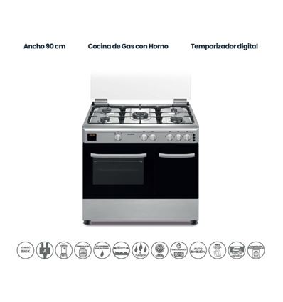 COCINA INFINITON CC9696XHTP 90CM 59 LITROS 5 ZONAS - CC9696XHTP