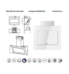 CAMPANA INFINITON 60 CMPTRALBLC63 800M3/H A BLANCA - CMPTRAL-BLC63