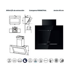 CAMPANA INFINITON 60 CMPTRALNG61 800M3/H A NEGRO - CMPTRAL-NG61