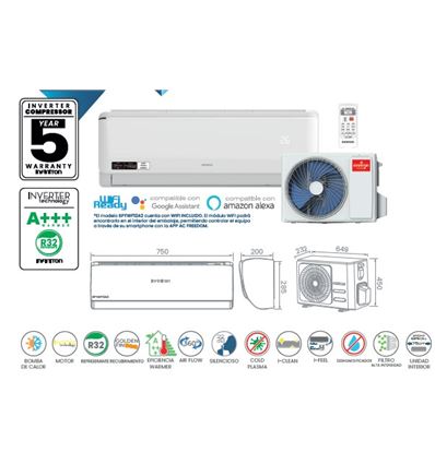 AA SPLIT INFINITON SPTWF12A2 3.5KW WIFI A+++ - SPTWF12A2
