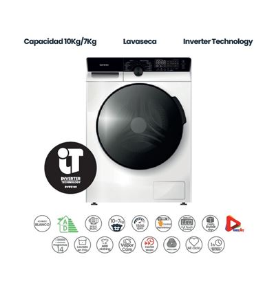 LAVADORA SECADORA INFINITON WSD-K0A7D5BL 10/7KG AD - WSD-K0A7D5BL