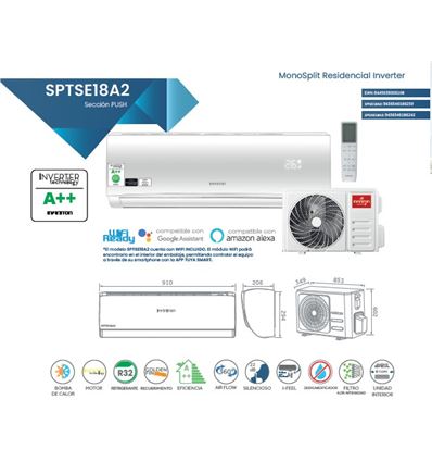 AA SPLIT INFINITON SPTSE18A2 WIFI A++ R32 - SPTSE18A2