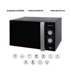 MICROONDAS INFINITON MWB25LS 25L 900W GRILL NEGRO - MW-B25LS