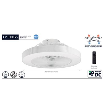 VENTILADOR TECHO BOX FAN ORBEGOZO CP150035 33CM MD - CP150035