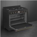 COCINA SMEG CO96GMA9 90X60CM 6F. COLONIAL ANTRACIT - CO90GMAN2-2