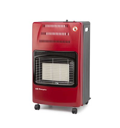 ESTUFA GAS ORBEGOZO HCE62 ROJA CERAMICA PLEGABLE - HCE62