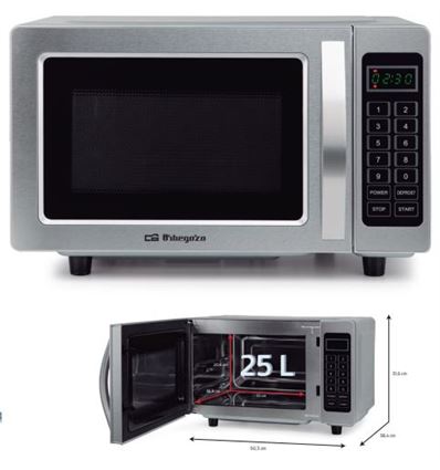MICROONDAS ORBEGOZO MI2580PR SIN PLATO 25L 1000W - MI2580PR