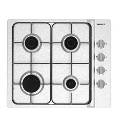 Encimera de gas Corbero CPGS423X 4 fuegos sin mandos acabado inox