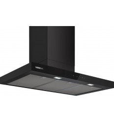 Campana extractora Siemens LC97BDN60 de 90 cm con 699 m³/h y clase A++ en color negro