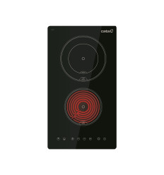 Vitrocerámica Cata TD 3002 BK/B 2 zonas de medidas especiales en color negro