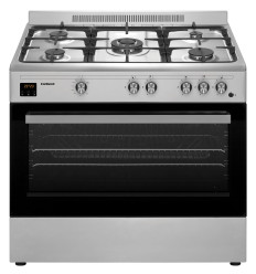 Cocina Corbero CC900X de 90x60 cm con 5 fuegos butano en acero inoxidable