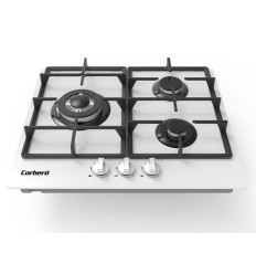 Encimera de gas Corbero CPCGM3F3122W 3 fuegos sin mandos en color blanco