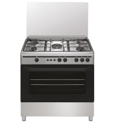 Cocina a gas butano Vitrokitchen CB9060IB de 90x60 cm con 5 fuegos en acero inox