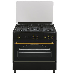 Cocina Vitrokitchen RU9060N 5 fuegos 90x60 cm rústica gas natural