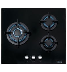 Encimera de gas Cata CCI 6021 BK 3F sin mandos en color negro
