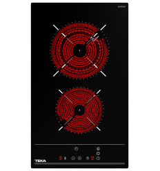 Placa eléctrica vitrocerámica modular Teka TZC32320TTC 2 zonas 30 cm con bisel