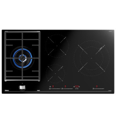 Placa mixta inducción vitrocerámica Teka JZC94313 ABN BK de 90 cm 5 fuegos en negro