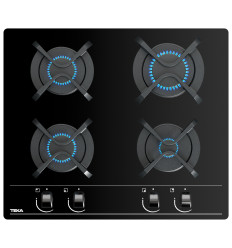 Encimera de gas Teka GBC64000KBB 4 fuegos butano color negro sin mandos