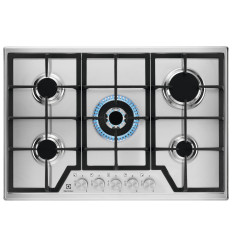 Encimera de gas Electrolux KGS7536SX 75 cm sin mandos en acabado inox