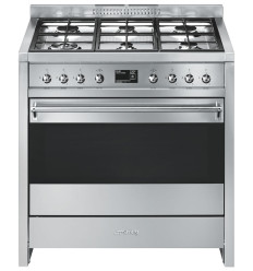 Cocina de gas Smeg A1-9 90 x 60 cm 6F inox A+