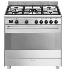 Cocina de gas Smeg BG91X2 semg 90 cm inox A