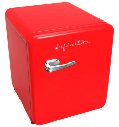 Frigorífico mini Infiniton CLV48 de 49x45 cm en color rojo clase F