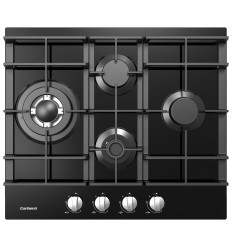 Encimera de gas Corbero CPCGM4F4126N 4 fuegos en cristal negro sin mandos