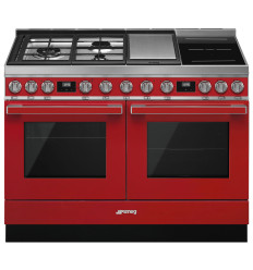Cocina mixta Smeg CPF120IGMPR 120 x 60 cm rojo A+