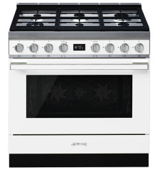 Cocina de gas Smeg CPF9GPWH 90x60 cm 6 fuegos color blanco clase A+