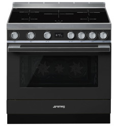 Cocina de inducción Smeg CPF9IPAN 90x60 cm 5 fuegos color antracita