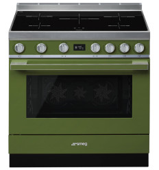 Cocina de inducción Smeg CPF9IPOG 90x60 cm color verde clase energética A+
