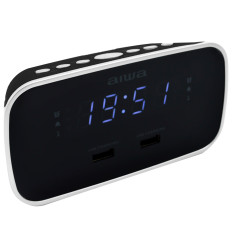 Radio reloj despertador Aiwa CRU-19BK en color negro