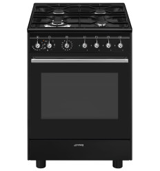 Cocina de gas Smeg CX61GMBL 60 cm negro natural A