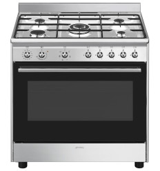 Cocina de gas Smeg CX90GM 90 x 60 cm inox A